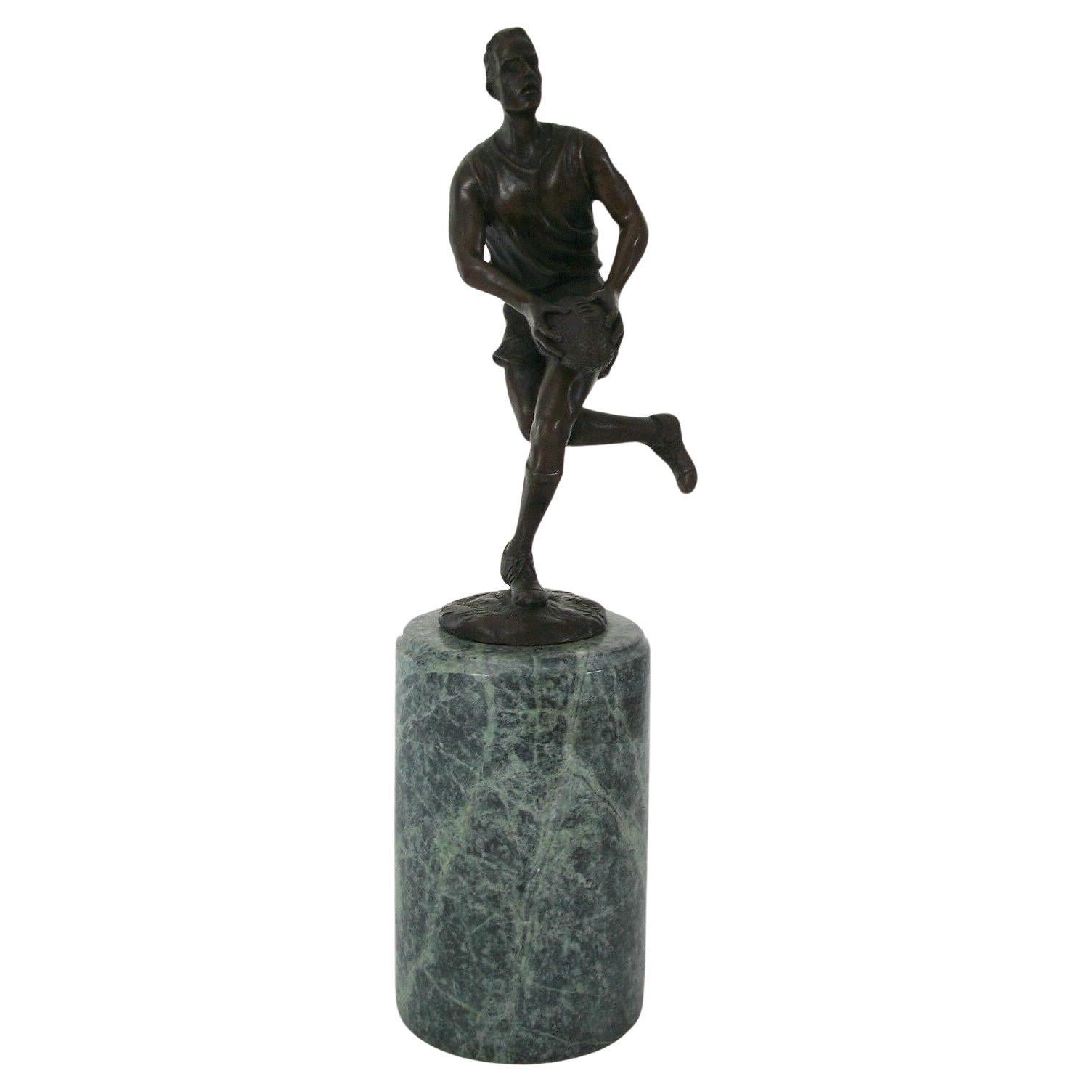 MIGUEL FERNANDO LOPEZ (MILO) - Bronze Rugby Player - Portugal - 20th Century For Sale
