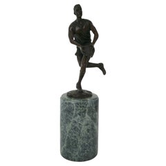 Vintage MIGUEL FERNANDO LOPEZ (MILO) - Bronze Rugby Player - Portugal - 20th Century