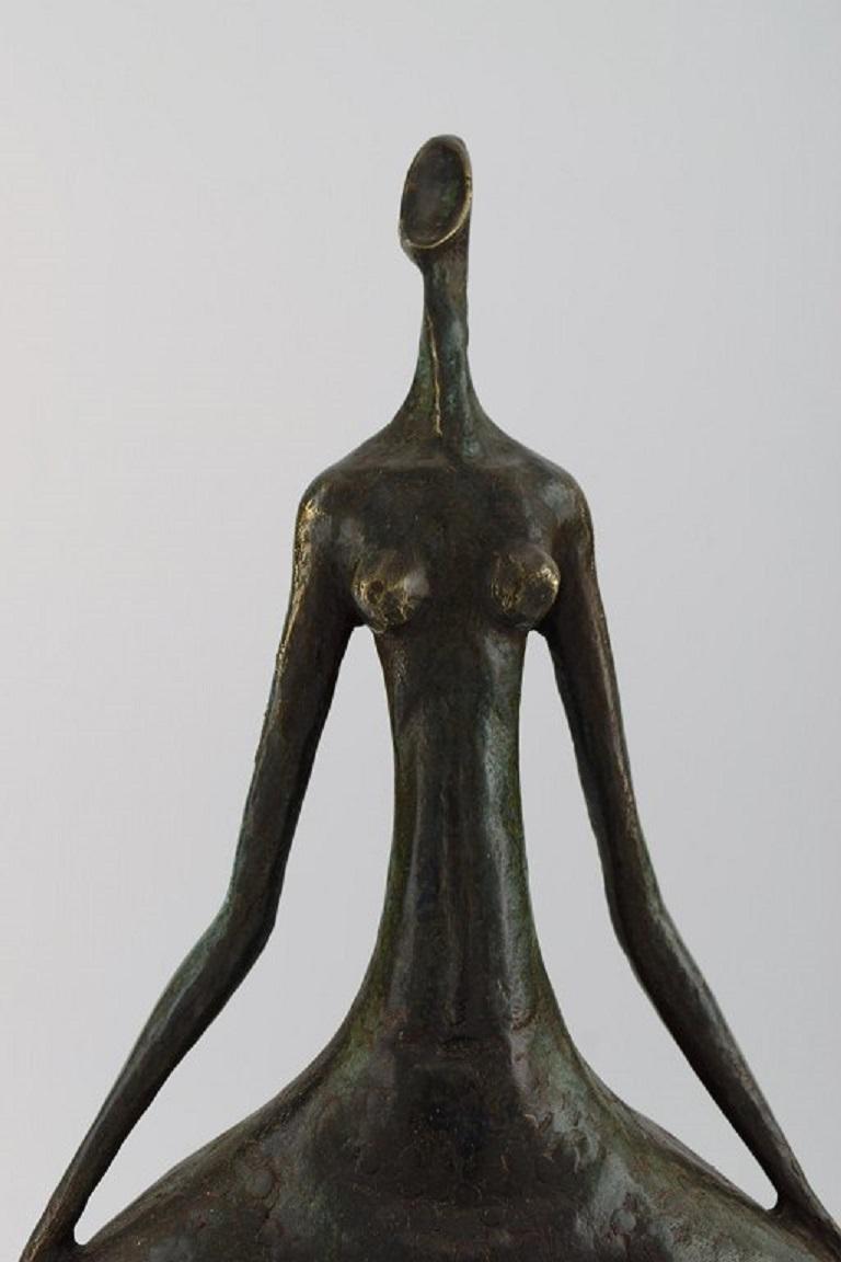 Miguel Fernando Lopez (Milo). Portuguese sculptor. 
Large semi-abstract bronze sculpture of Venus on a marble base. Late 20th century.
Measures: 22 x 16 cm.
Height: 39 cm.
In excellent condition.
Stamped.