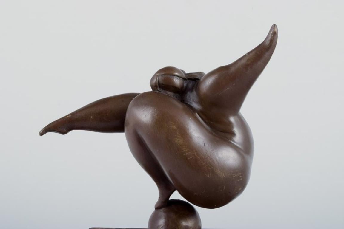 Late 20th Century Miguel Fernando Lopez (Milo) Portuguese sculptor. Bronze sculpture of nude woman For Sale