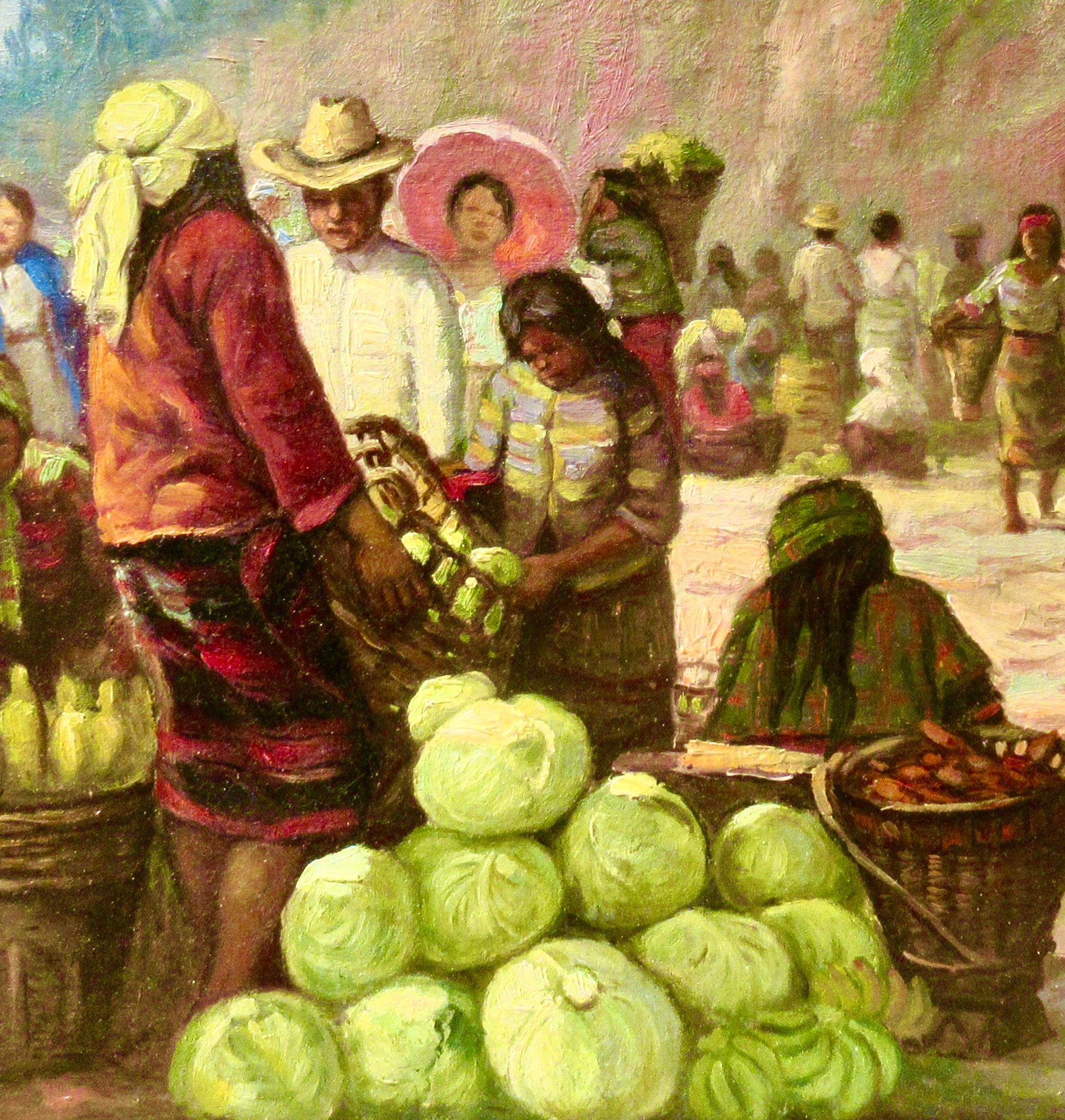 Bauernmarkt (Impressionismus), Painting, von Miguel Galvez