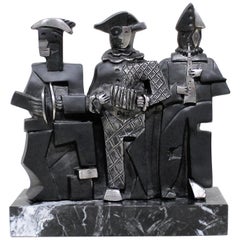 Miguel Guia Escultura de tres músicos cubistas