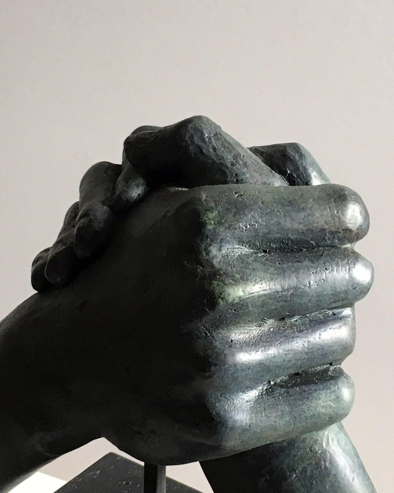 Brothers - Miguel Guía Realist Bronze layer Sculpture 5