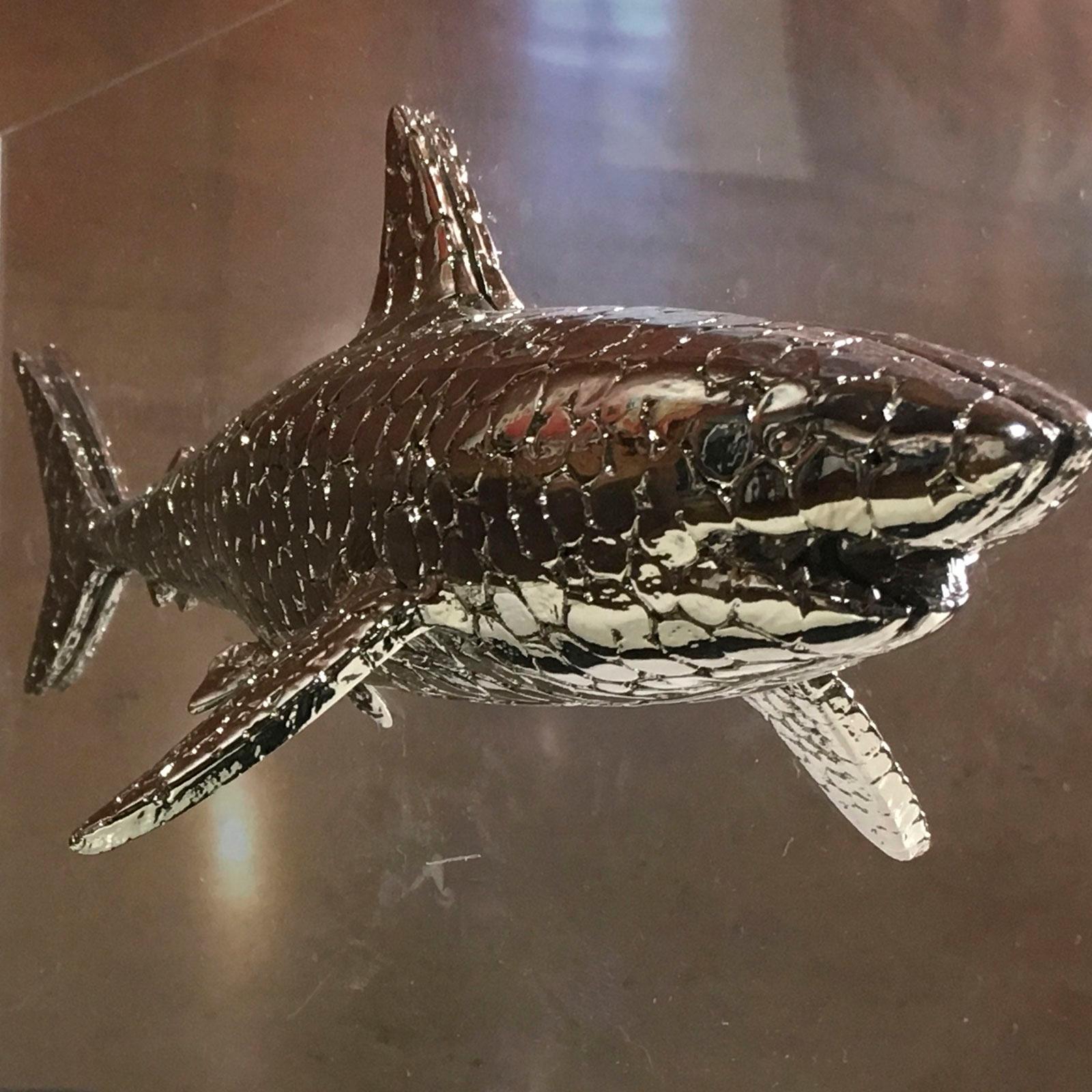 Deep evolution - Miguel Guía Pop Art Nickel layer Sculpture For Sale 8