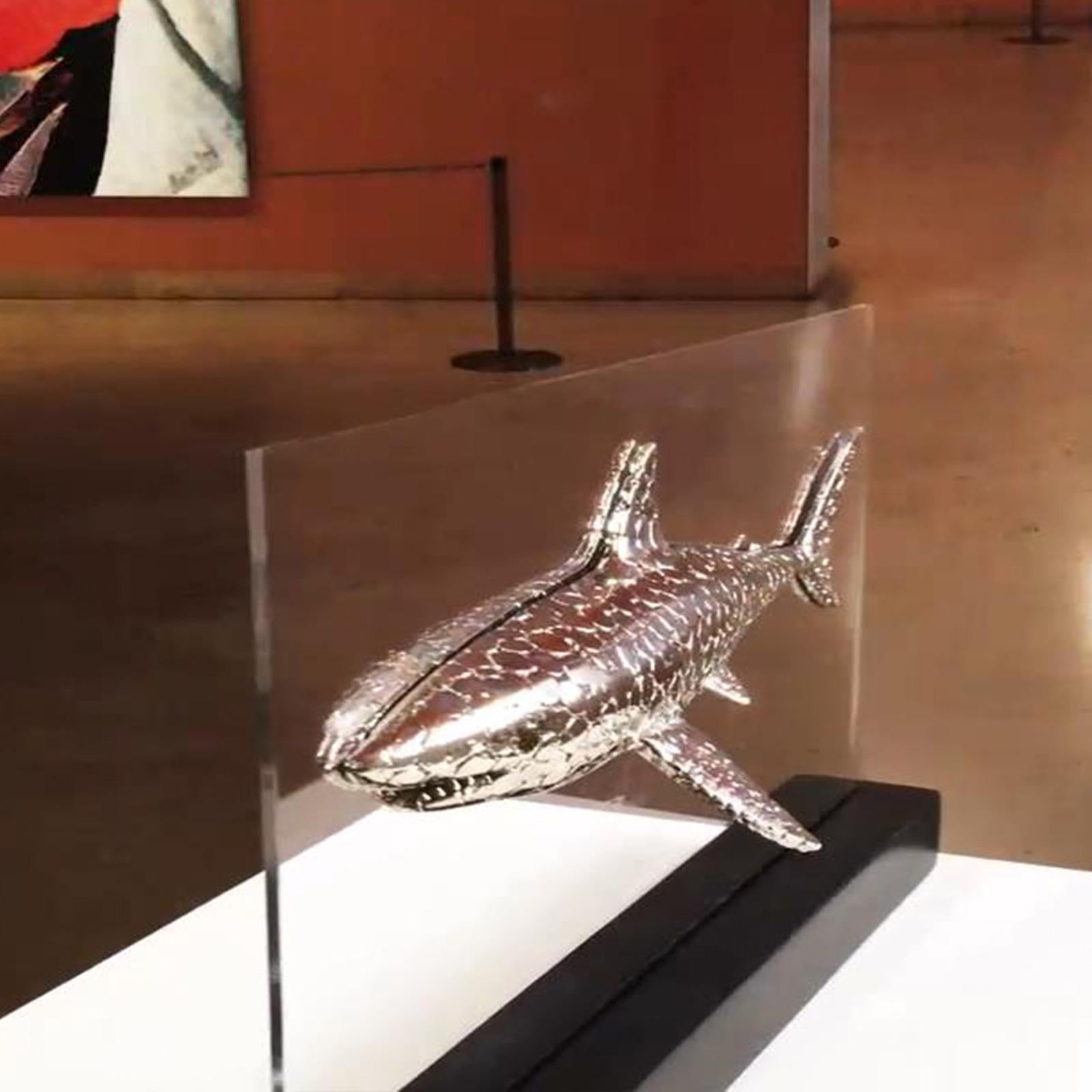 Deep evolution - Miguel Guía Pop Art Nickel layer Sculpture For Sale 13