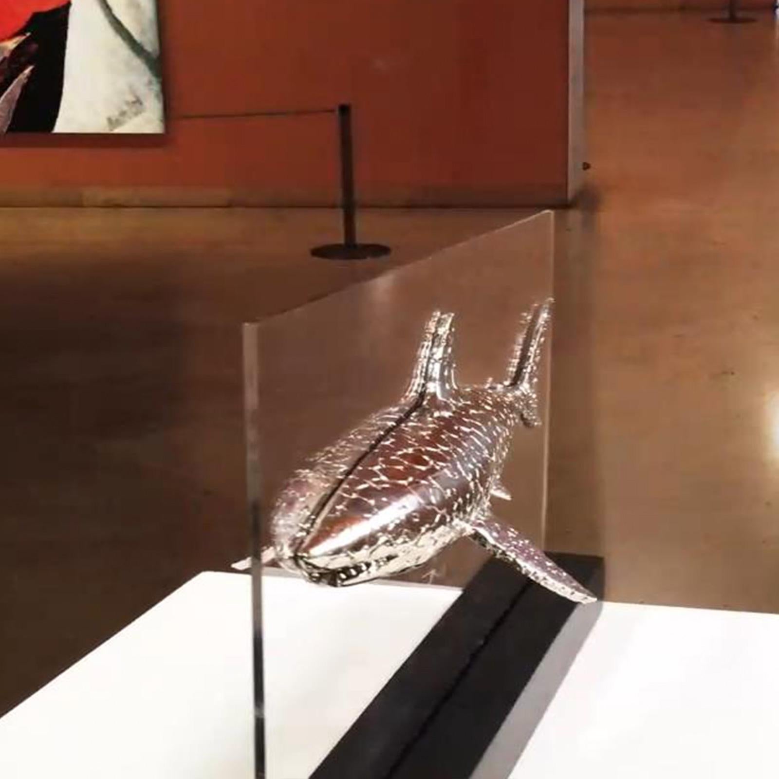 Deep evolution - Miguel Guía Pop Art Nickel layer Sculpture For Sale 14