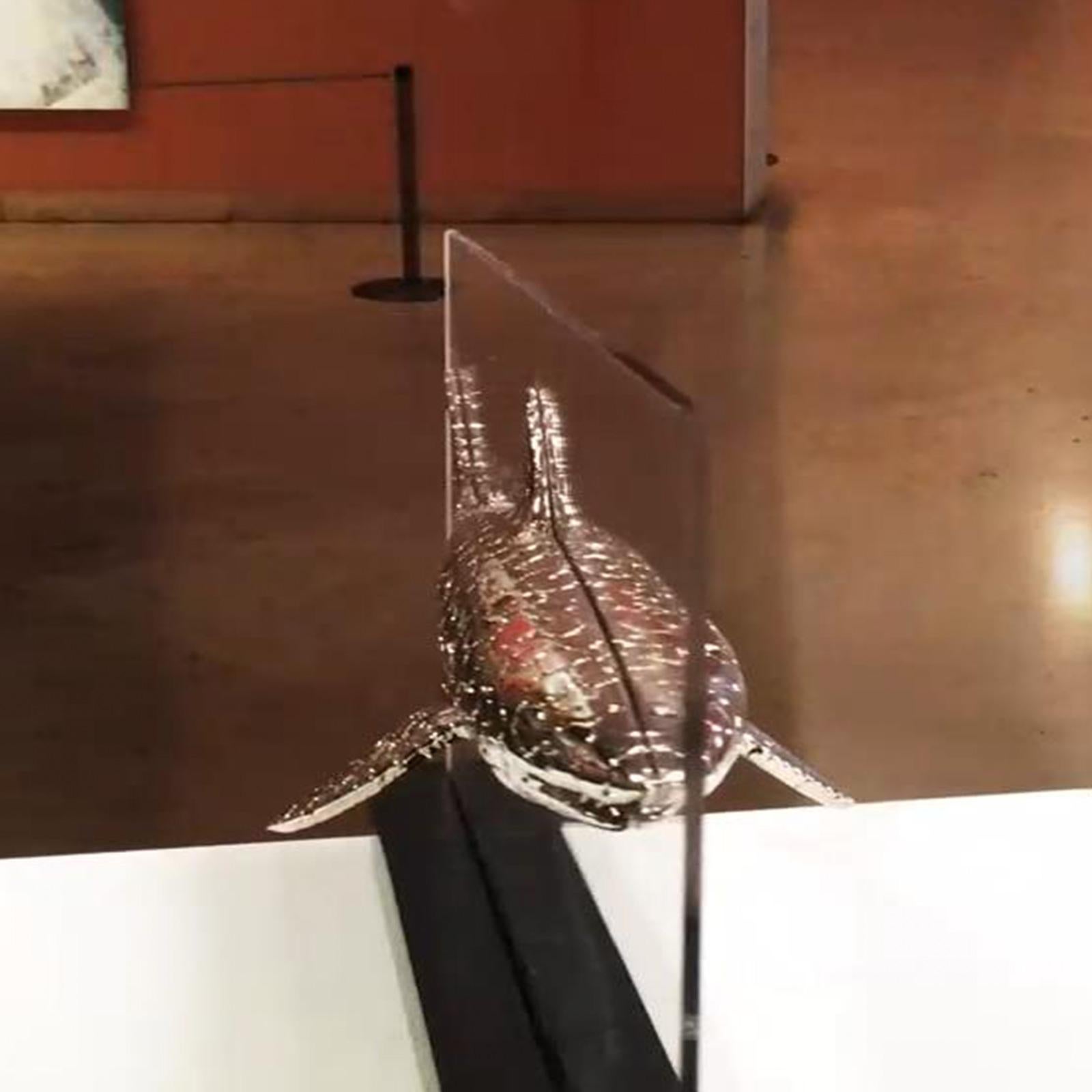 Deep evolution - Miguel Guía Pop Art Nickel layer Sculpture For Sale 15