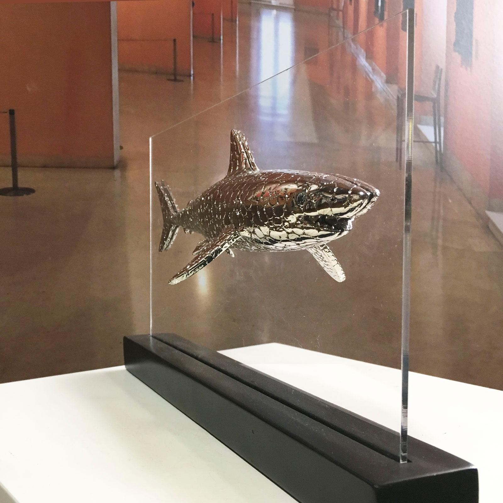 Deep evolution - Miguel Guía Pop Art Nickel layer Sculpture For Sale 1
