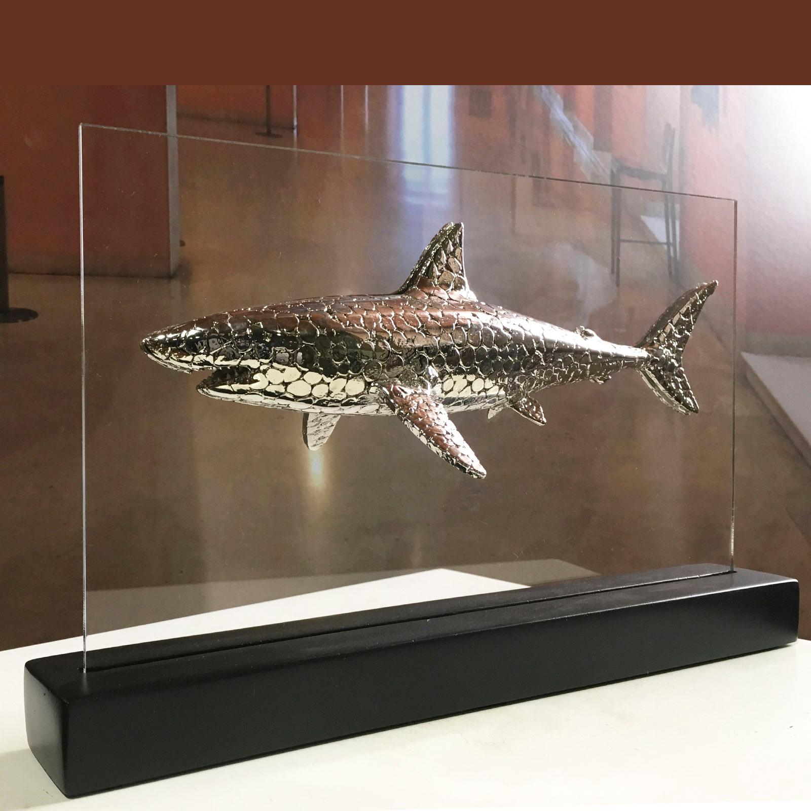 Deep evolution - Miguel Guía Pop Art Nickel layer Sculpture For Sale 4