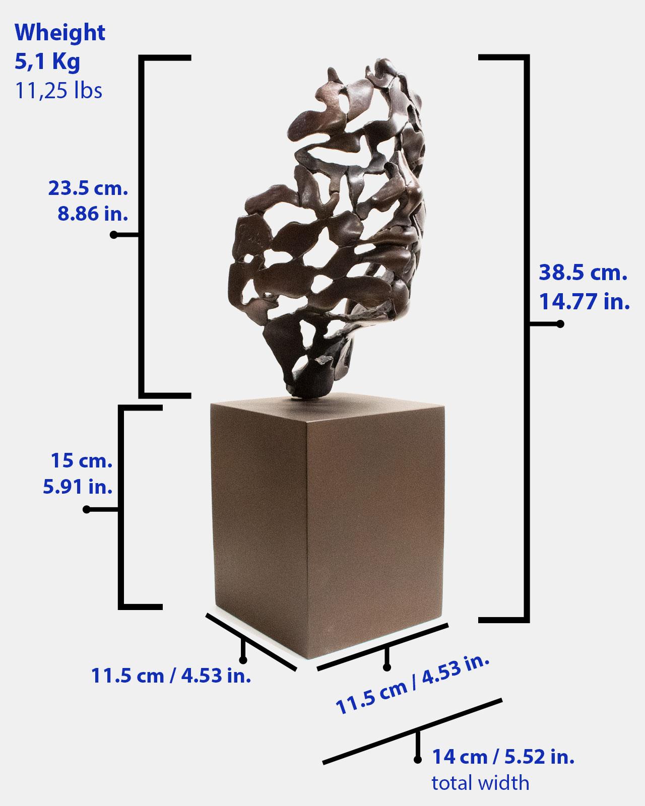 Essence of masculine youth 22 bronze coulé Miguel Guía Expressionist Sculpture For Sale 1