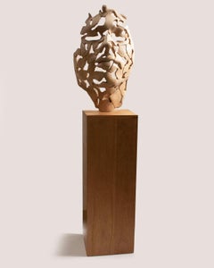 Essence of Youth Wood 72 – Miguel Guía Neo-Expressionist Birch wood Sculpture