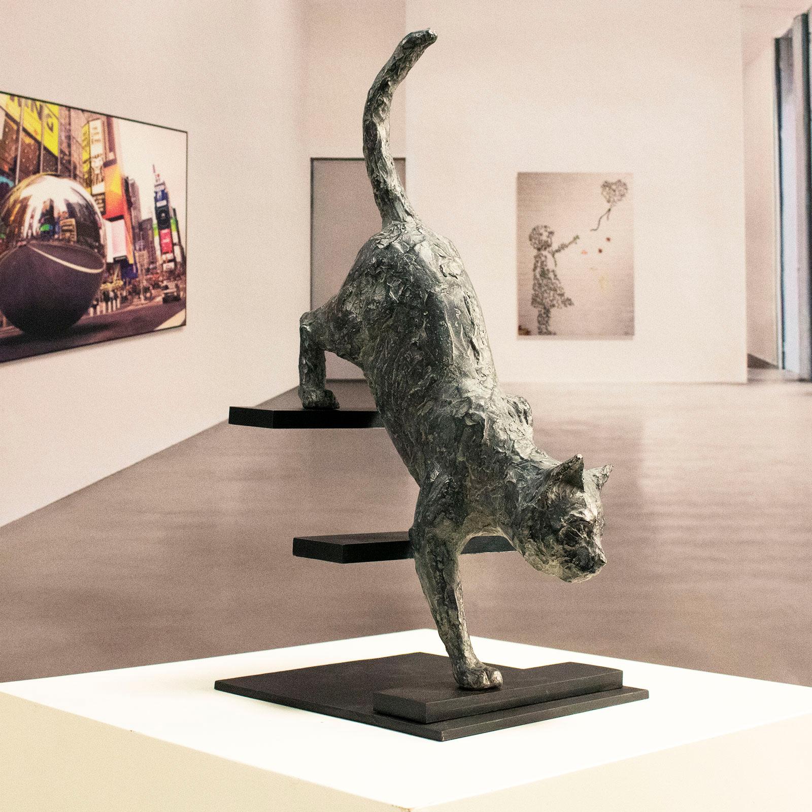 Feline stealth – Miguel Guía Impressionist Bronze Sculpture 8