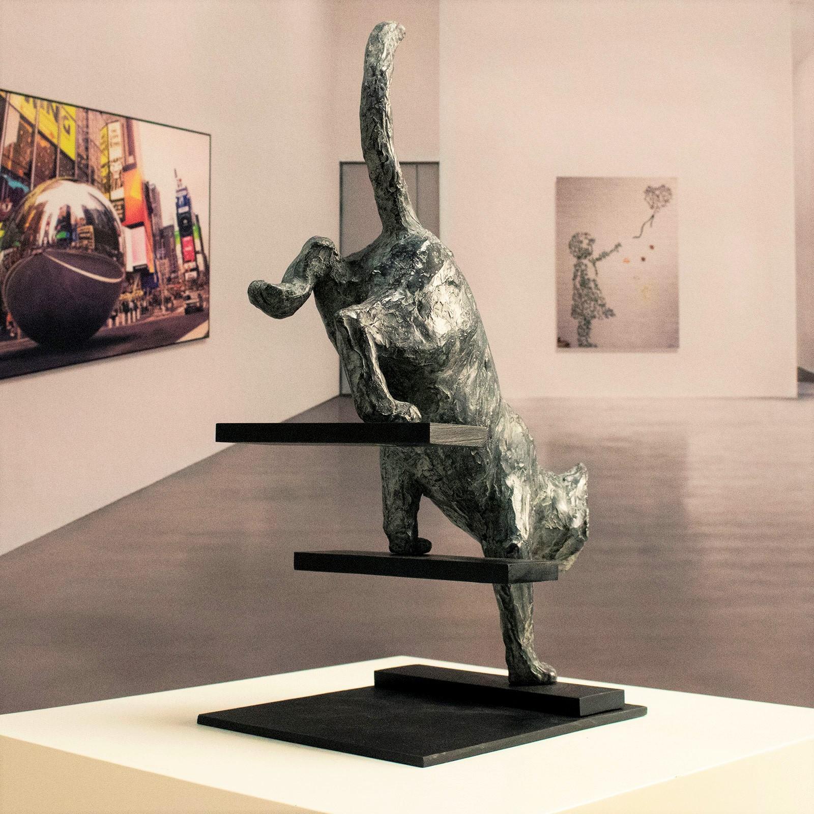 Feline stealth – Miguel Guía Impressionist Bronze Sculpture 12
