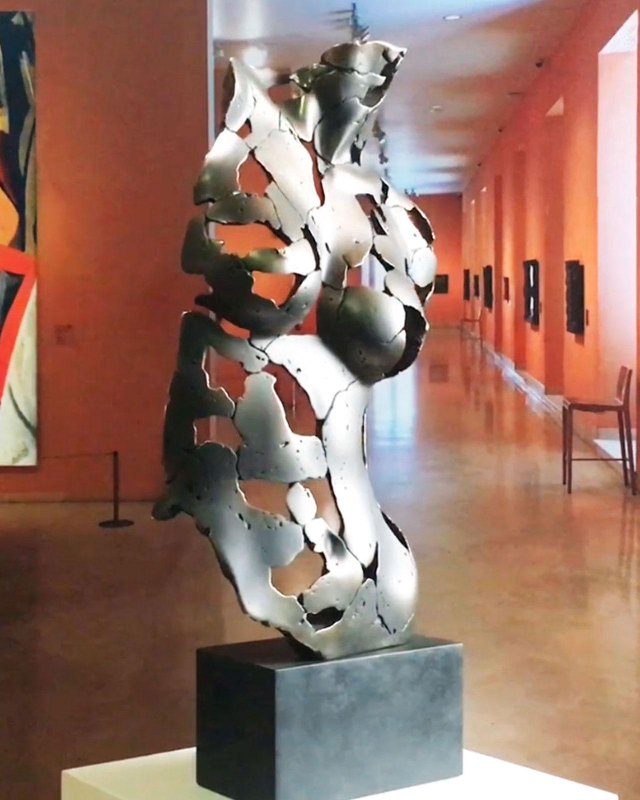 Female Essence Bronze - Miguel Guía Expressionist Bronze layer Sculpture 12