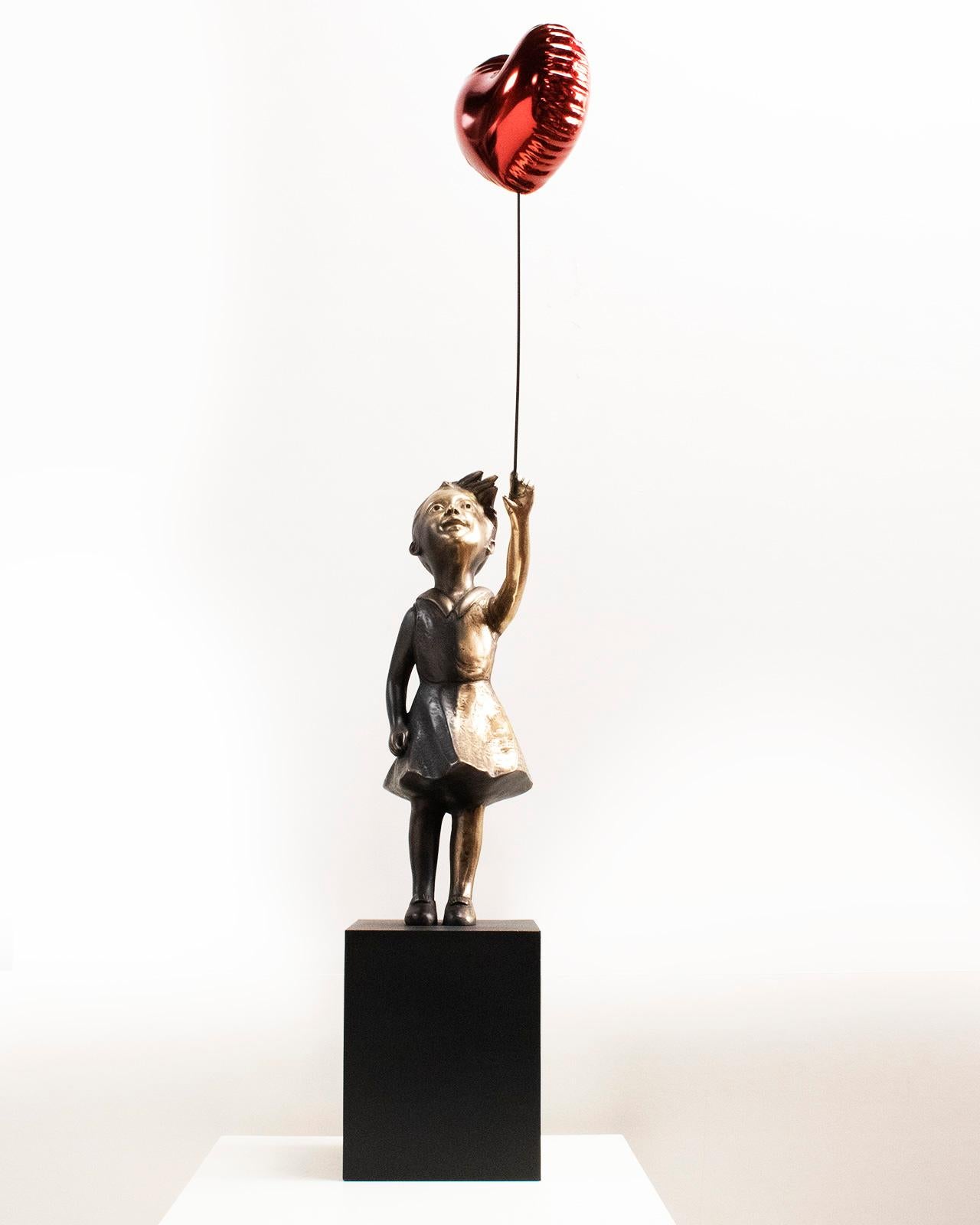 Girl with balloon 74 – Miguel Guía Street Art Cast bronze Sculpture Big 7