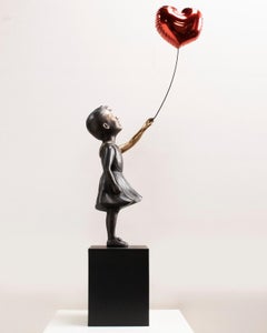 Girl with balloon 74 – Miguel Guía Street Art Cast bronze Sculpture Big