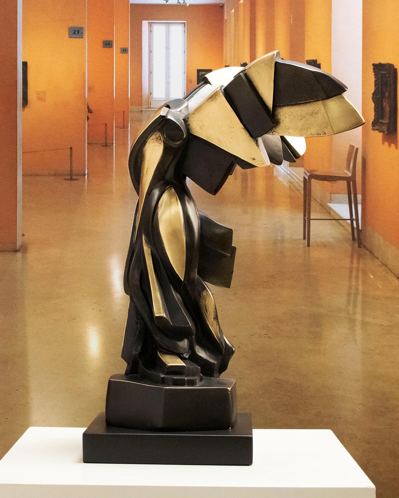 Harmony of Samothrace Big - Miguel Guía Cubist Bronze layer Sculpture 6
