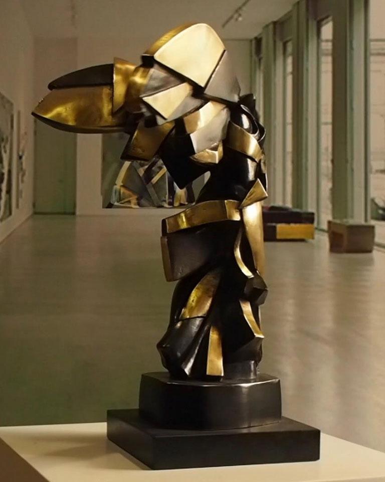 Harmony of Samothrace Big - Miguel Guía Cubist Bronze layer Sculpture 12