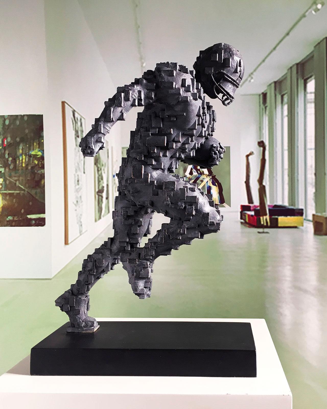 NFL Abstraction - Miguel Guía Constructivist Cast bronze Sculpture 12