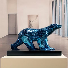 Pompon Bear as an excuse - Miguel Guía Pop Art Nickel layer Sculpture