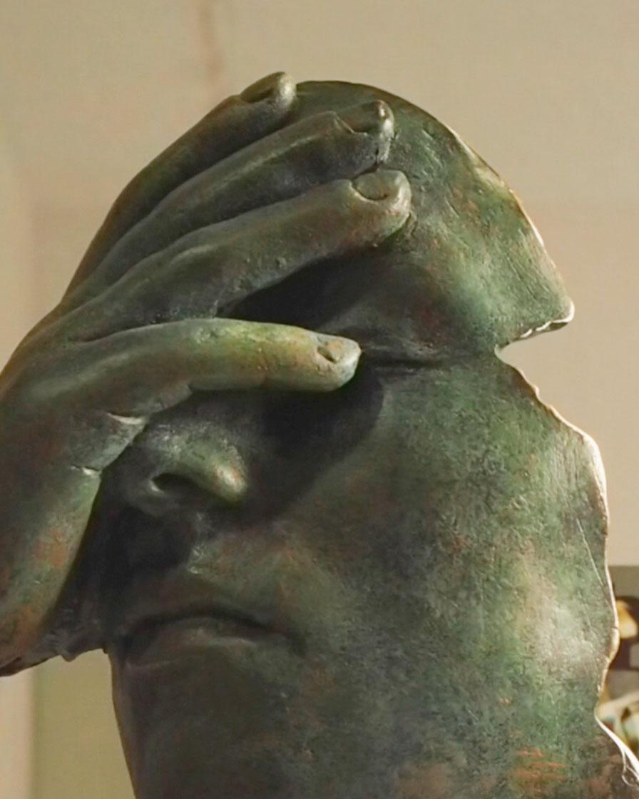 Reflexion - Miguel Guía Realism Bronze layer Sculpture 13