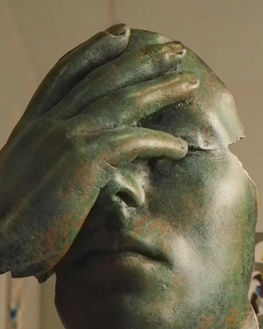 Reflexion - Miguel Guía Realism Bronze layer Sculpture 14