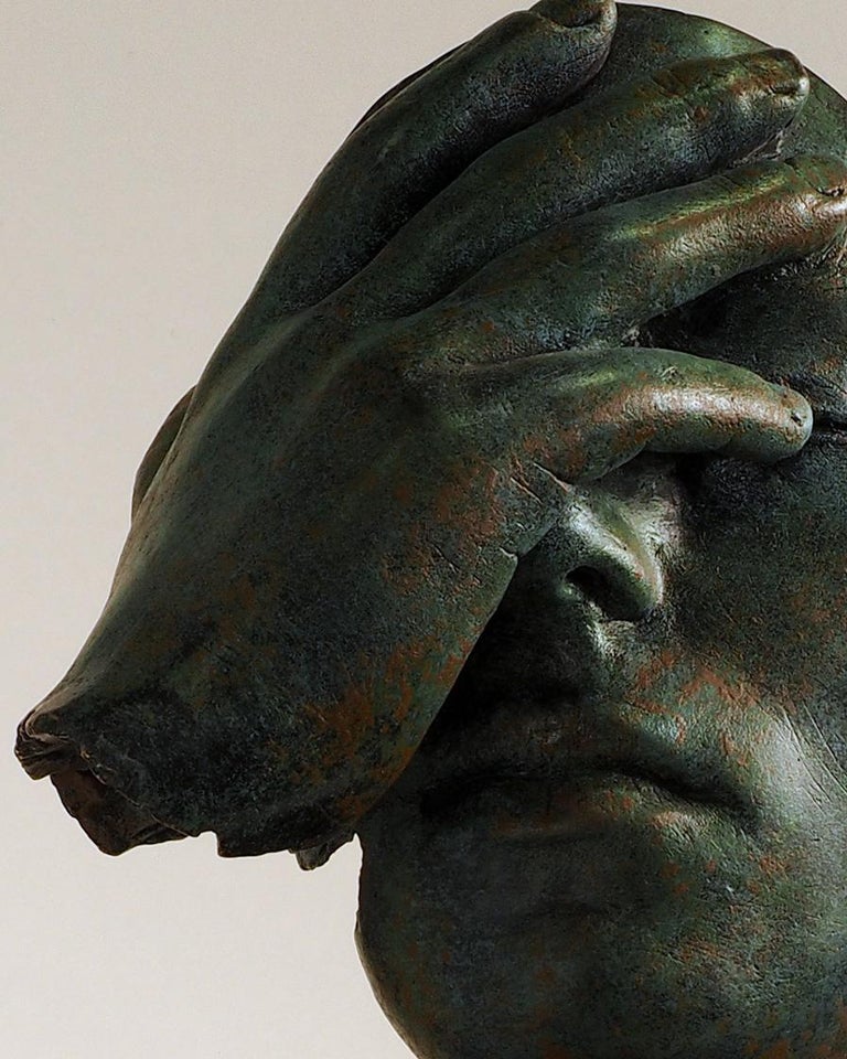 Reflexion - Miguel Guía Realism Bronze layer Sculpture For Sale 16