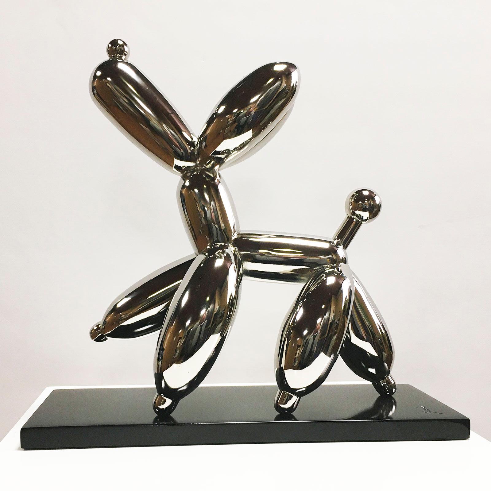 Smug dog - Miguel Guía, Pop Art Nickel layer Sculpture (choose finish color) 11