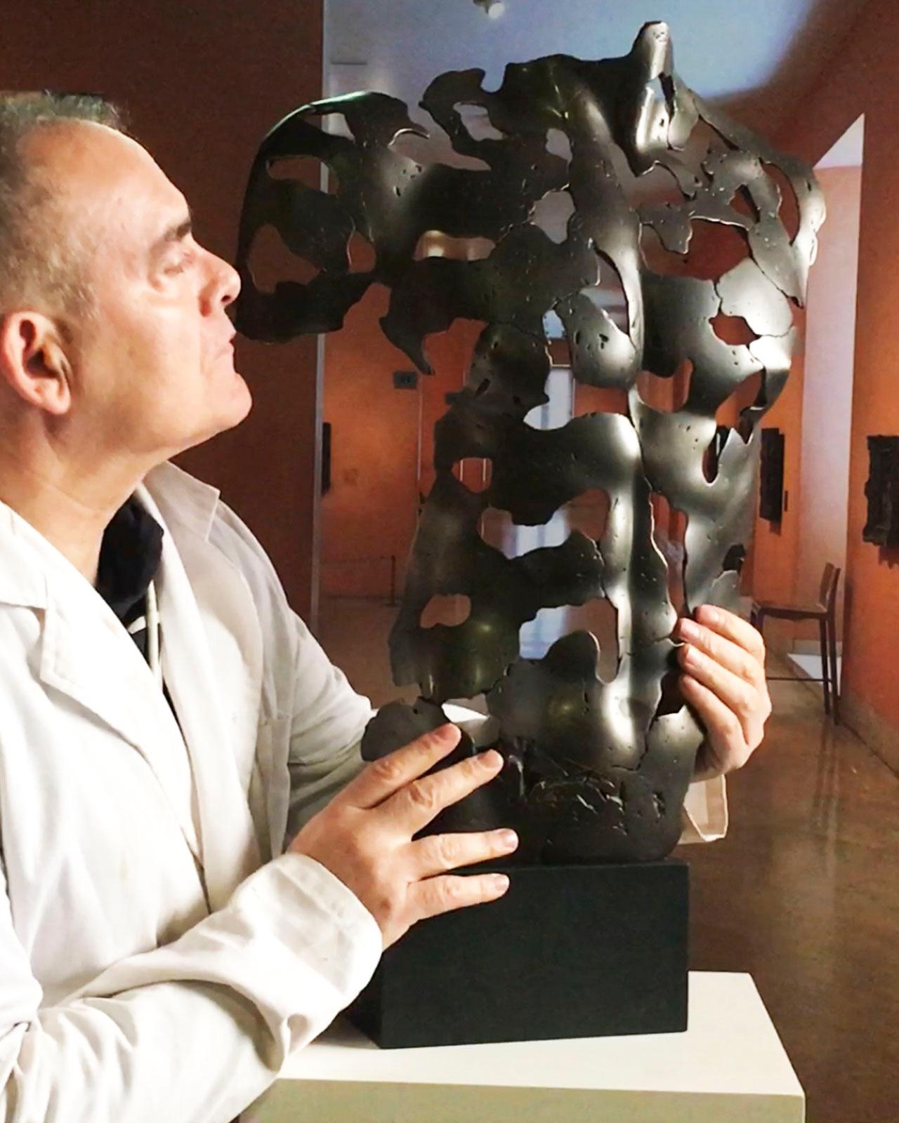 The Essence of Masculinity - Miguel Guía Expressionist Bronze layer Sculpture For Sale 9