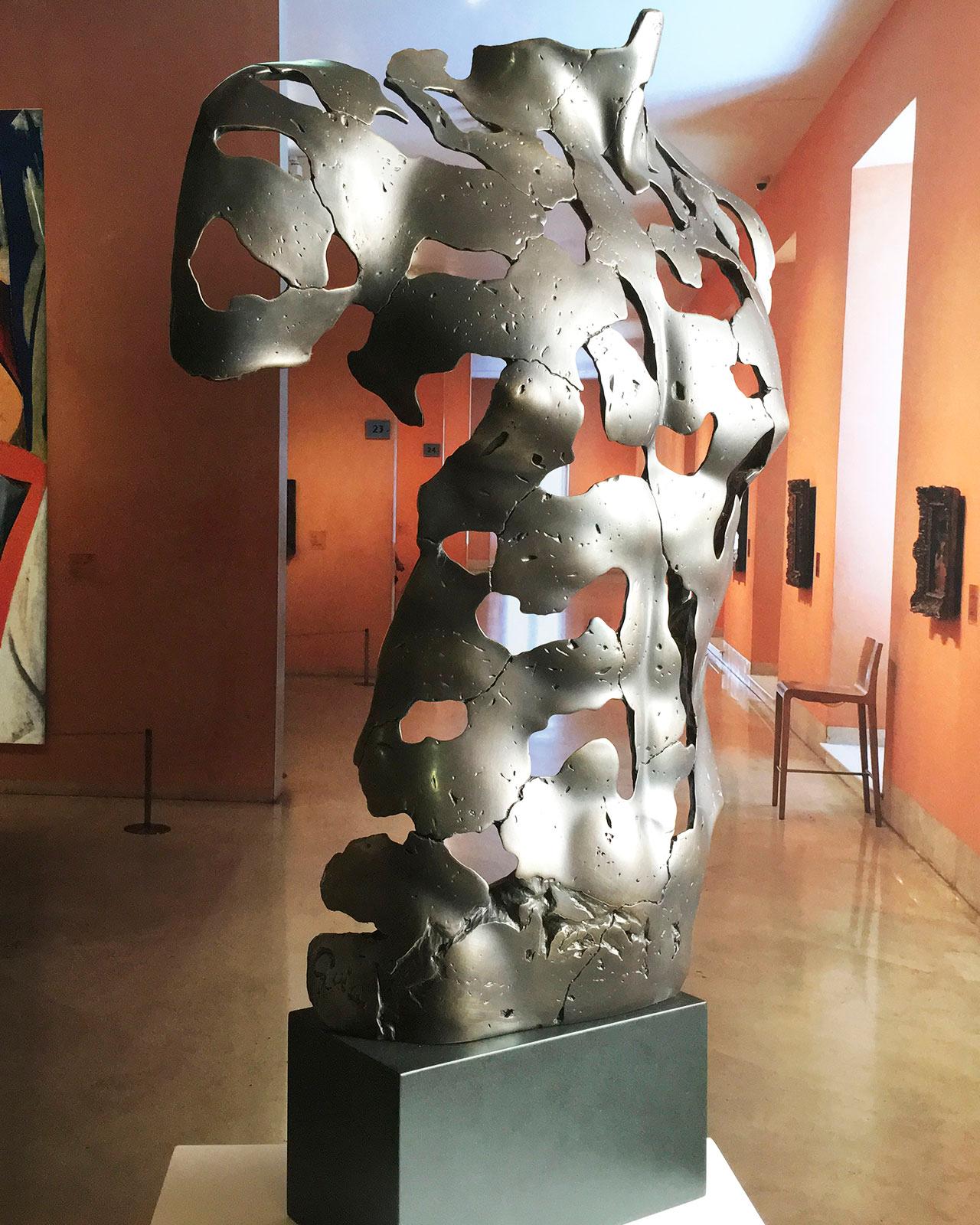 The Essence of Masculinity - Miguel Guía Expressionist Bronze layer Sculpture For Sale 5