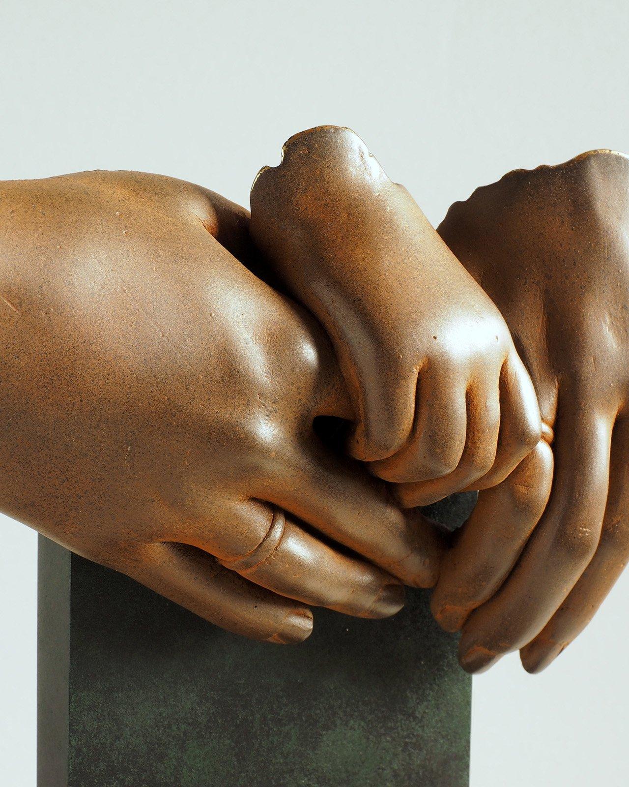 The Family - Miguel Guía Realist Bronze layer Sculpture For Sale 1