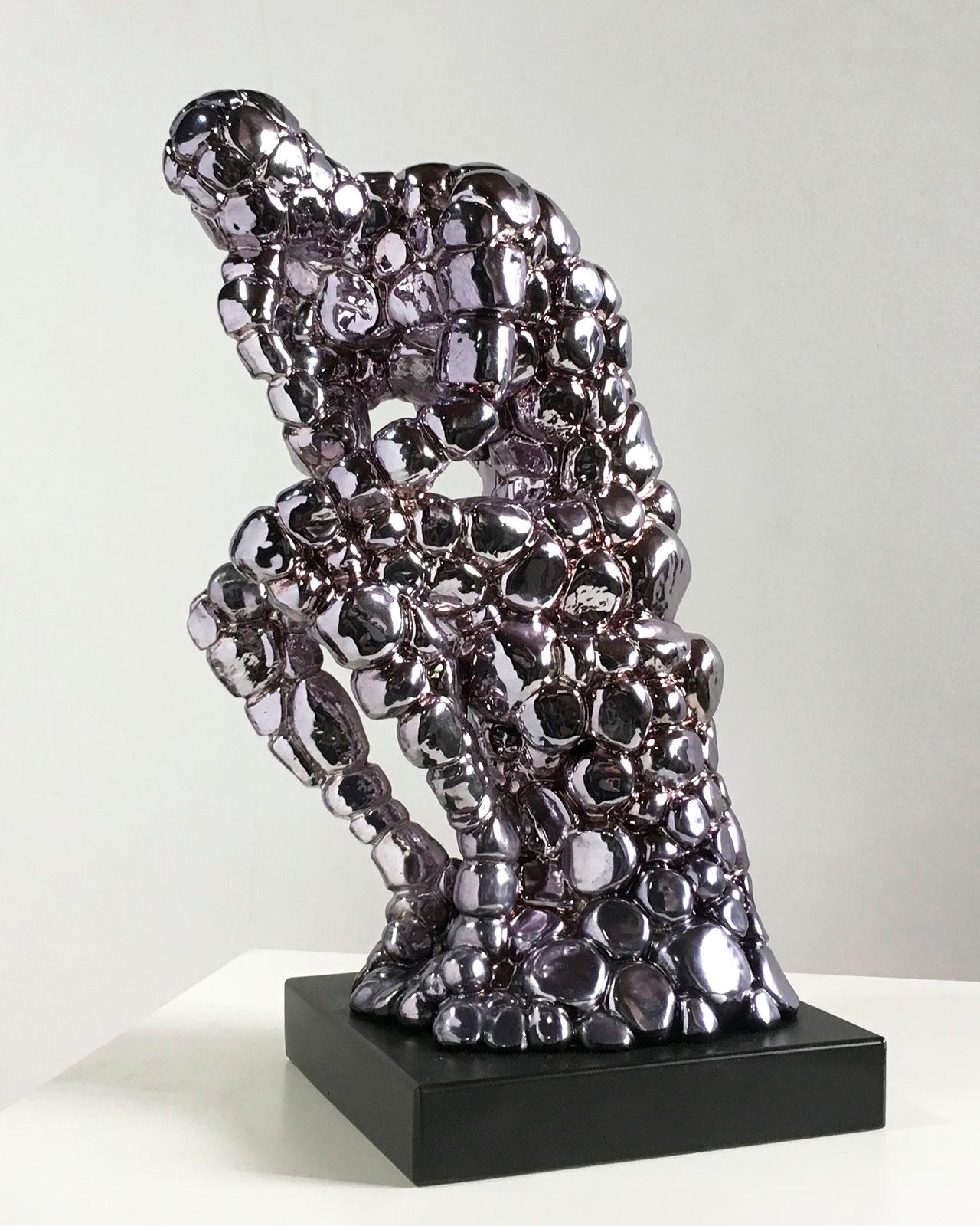 Thinker Rodin as an excuse Nickel - Miguel Guía, Pop Art, Nickel layer Sculpture 5