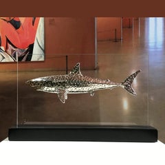 Three units of the sculpture Deep evolution - Miguel Guía Pop Art Nickel layer