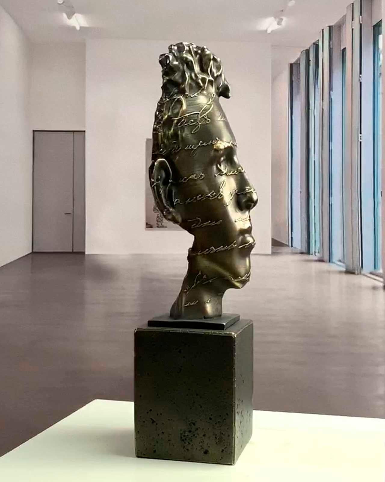 We are Literature bronce - Miguel Guía Surrealist Bronze layer Sculpture For Sale 14