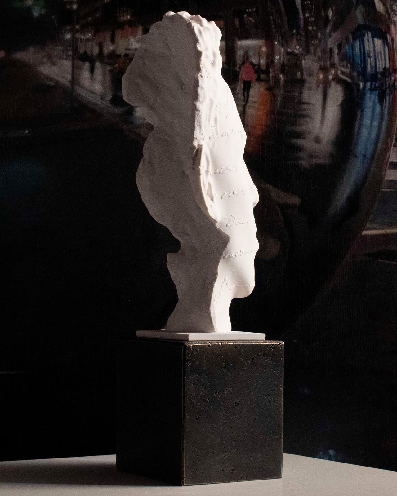 We are Literature - Miguel Guía Surrealist compacted marble powder Sculpture For Sale 7