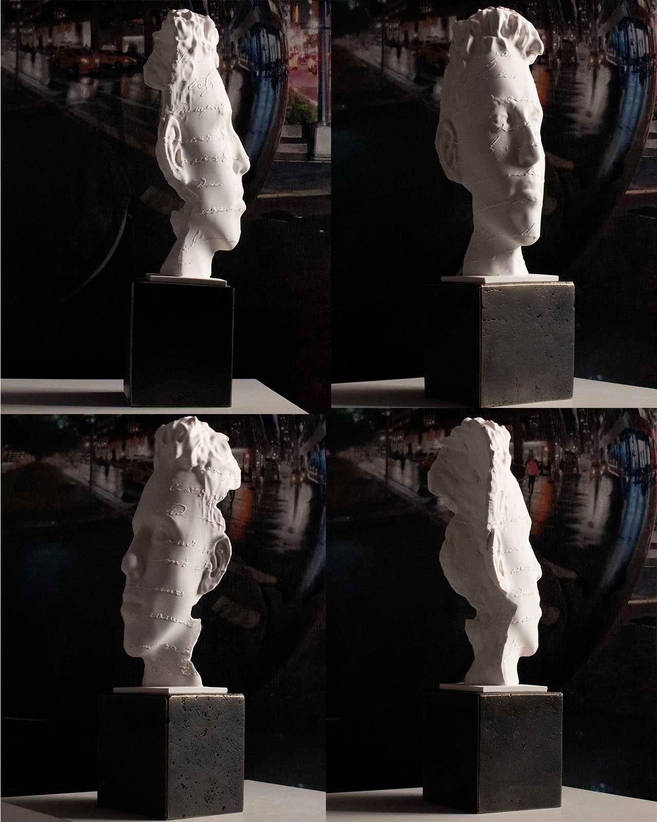 We are Literature - Miguel Guía Surrealist compacted marble powder Sculpture For Sale 3