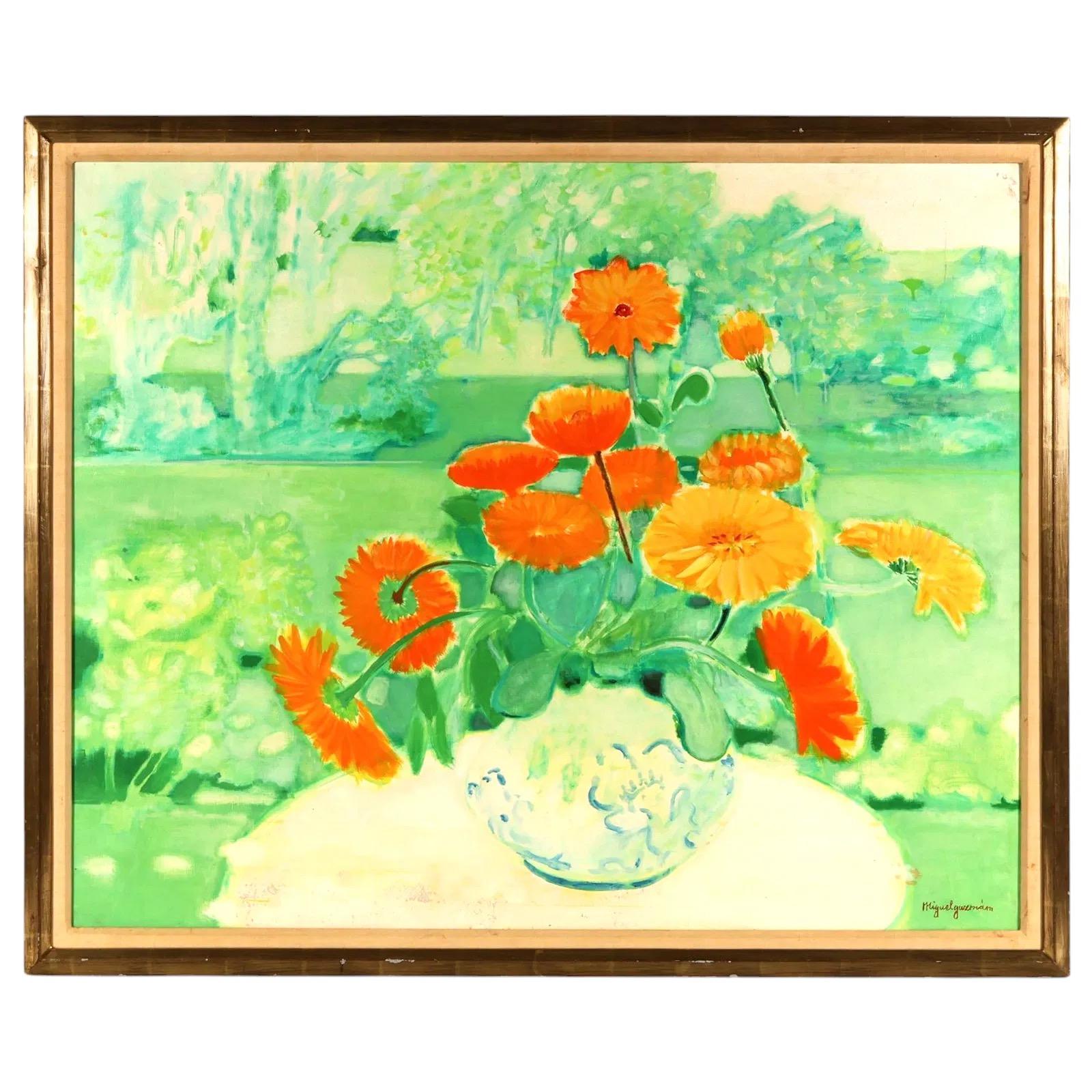 The Worries, Still Life In The Landscape Oil On canvas