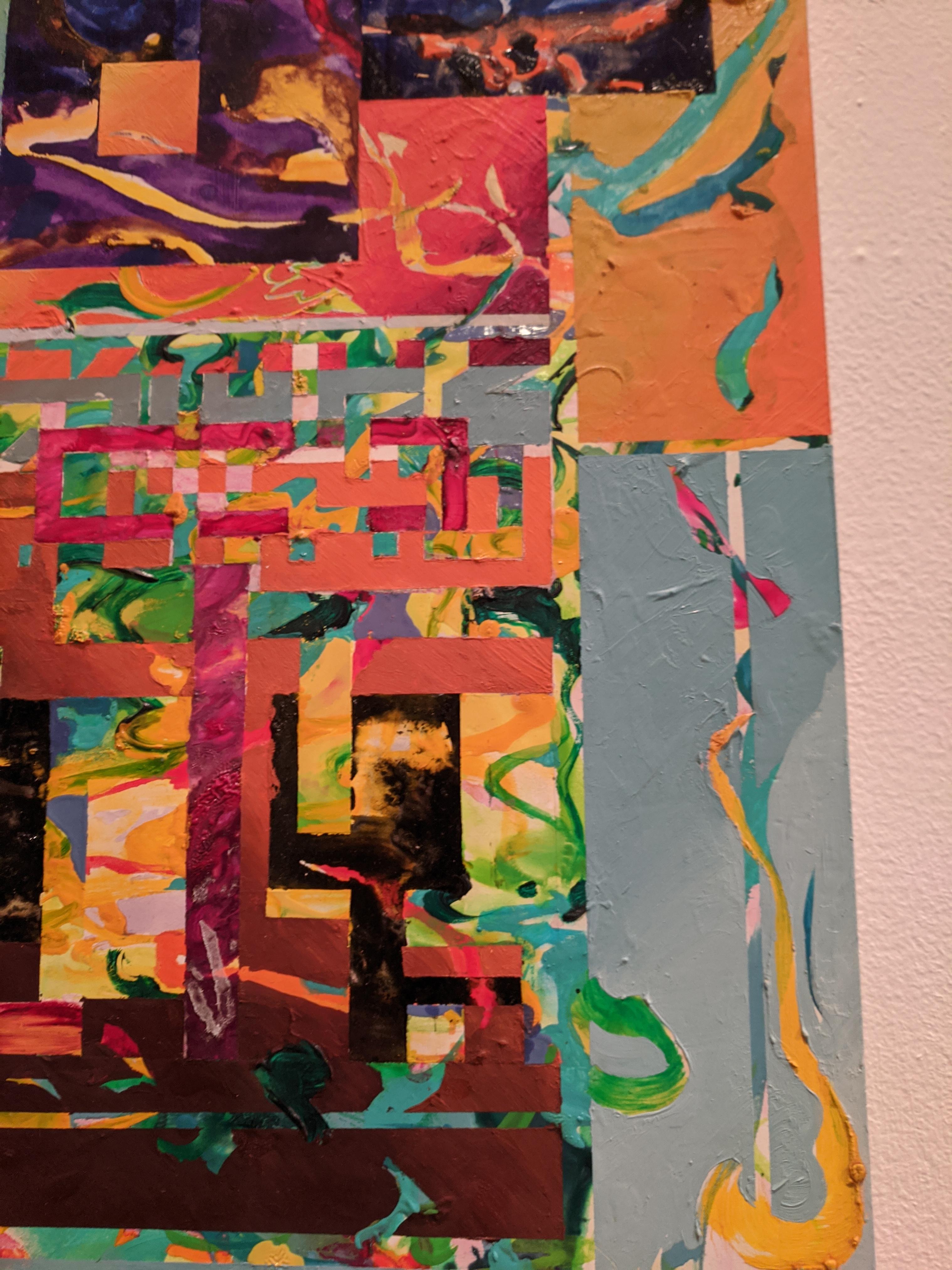 Pittura ad olio astratta  a bordo - The Knot in vendita 4