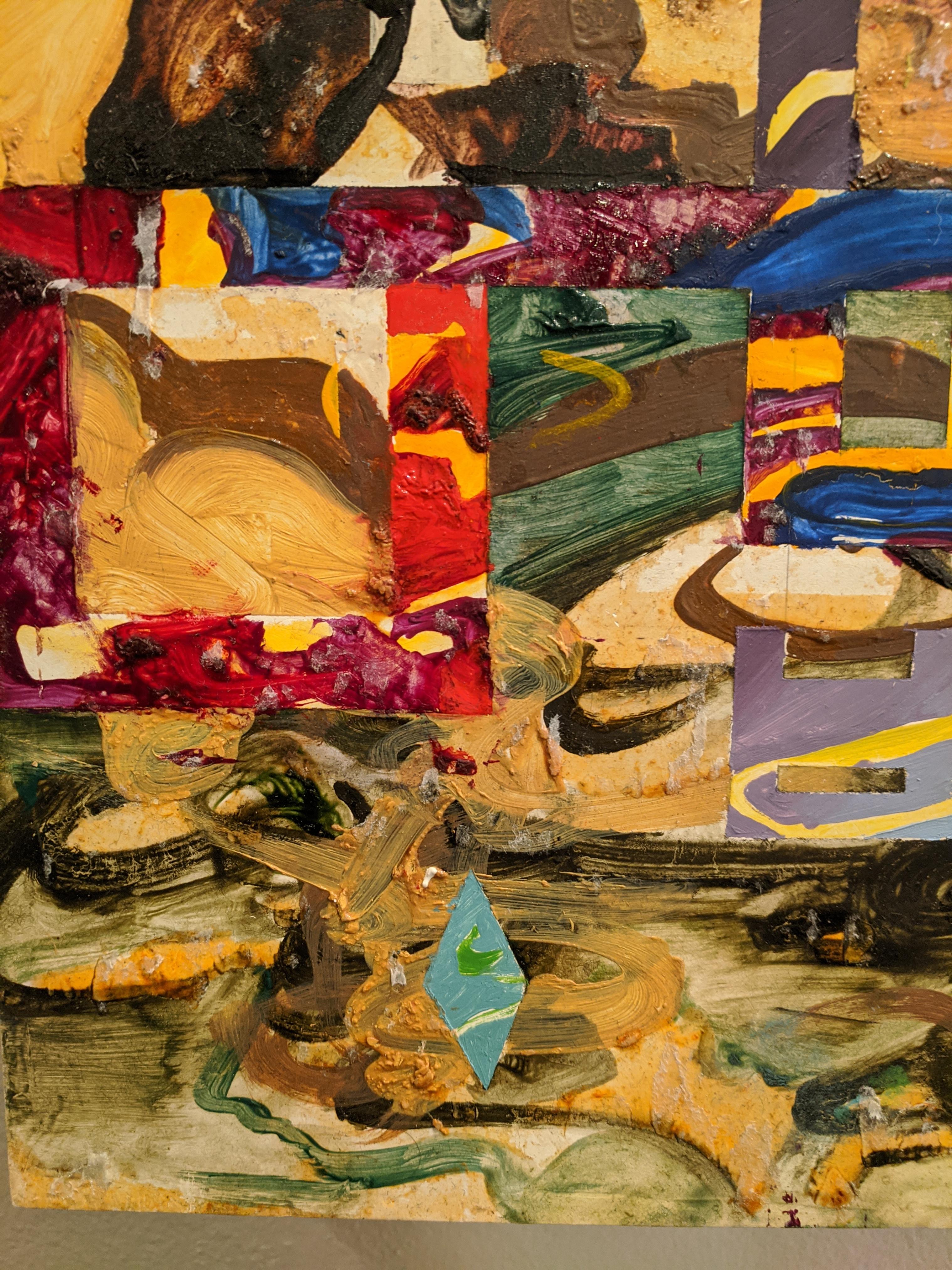 Abstraktes abstraktes Gemälde auf Holz - Der Knoten (2) im Angebot 9