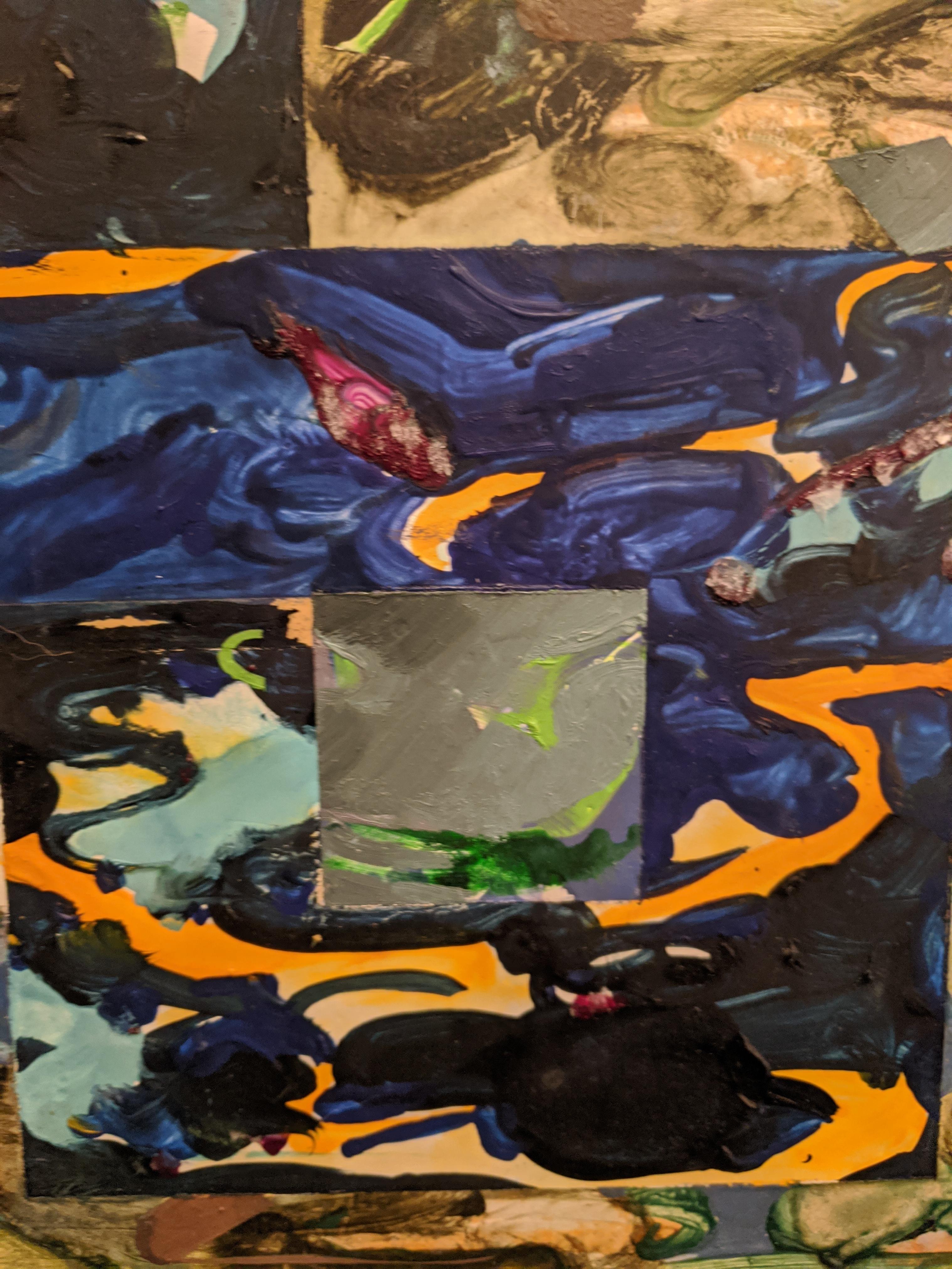 Abstraktes abstraktes Gemälde auf Holz - Der Knoten (2) im Angebot 11