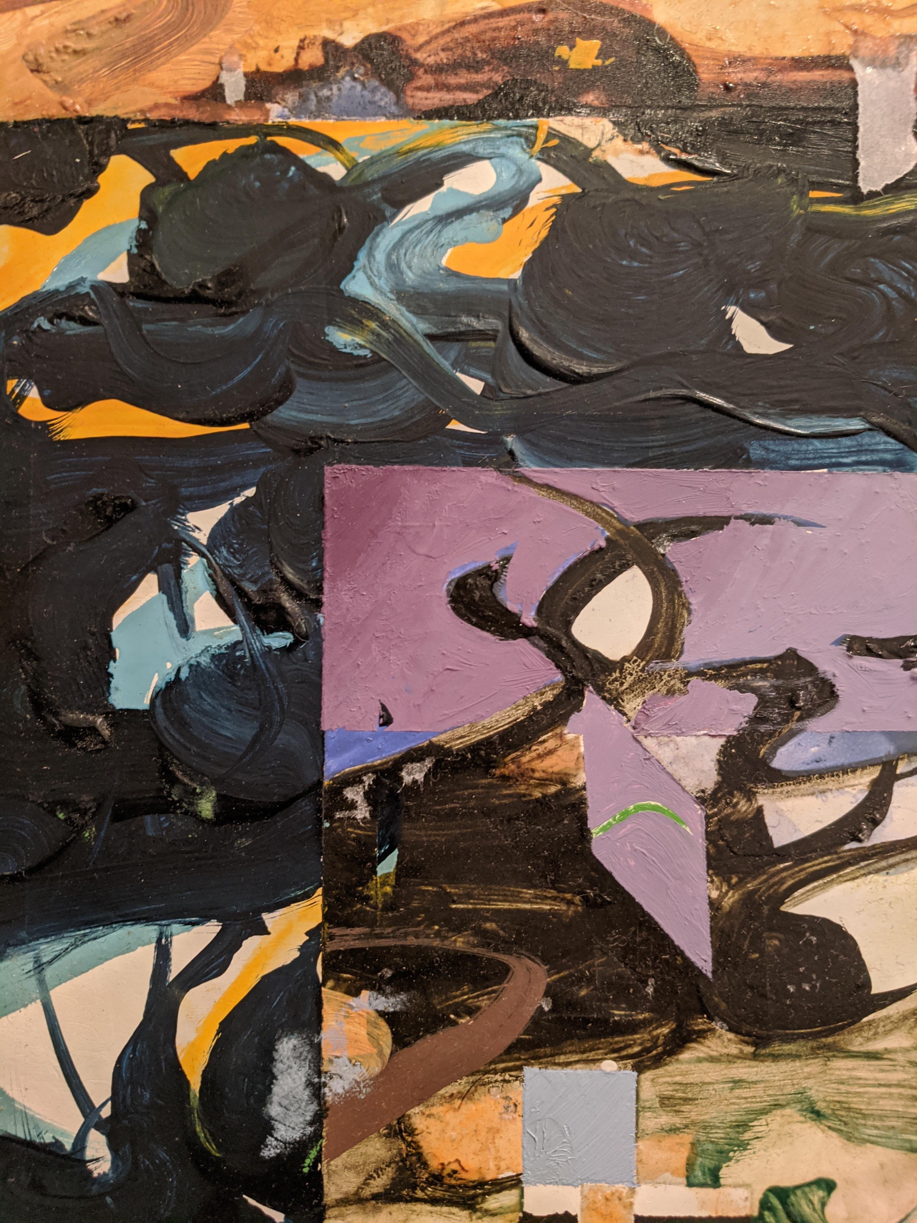 Abstraktes abstraktes Gemälde auf Holz - Der Knoten (2) im Angebot 14