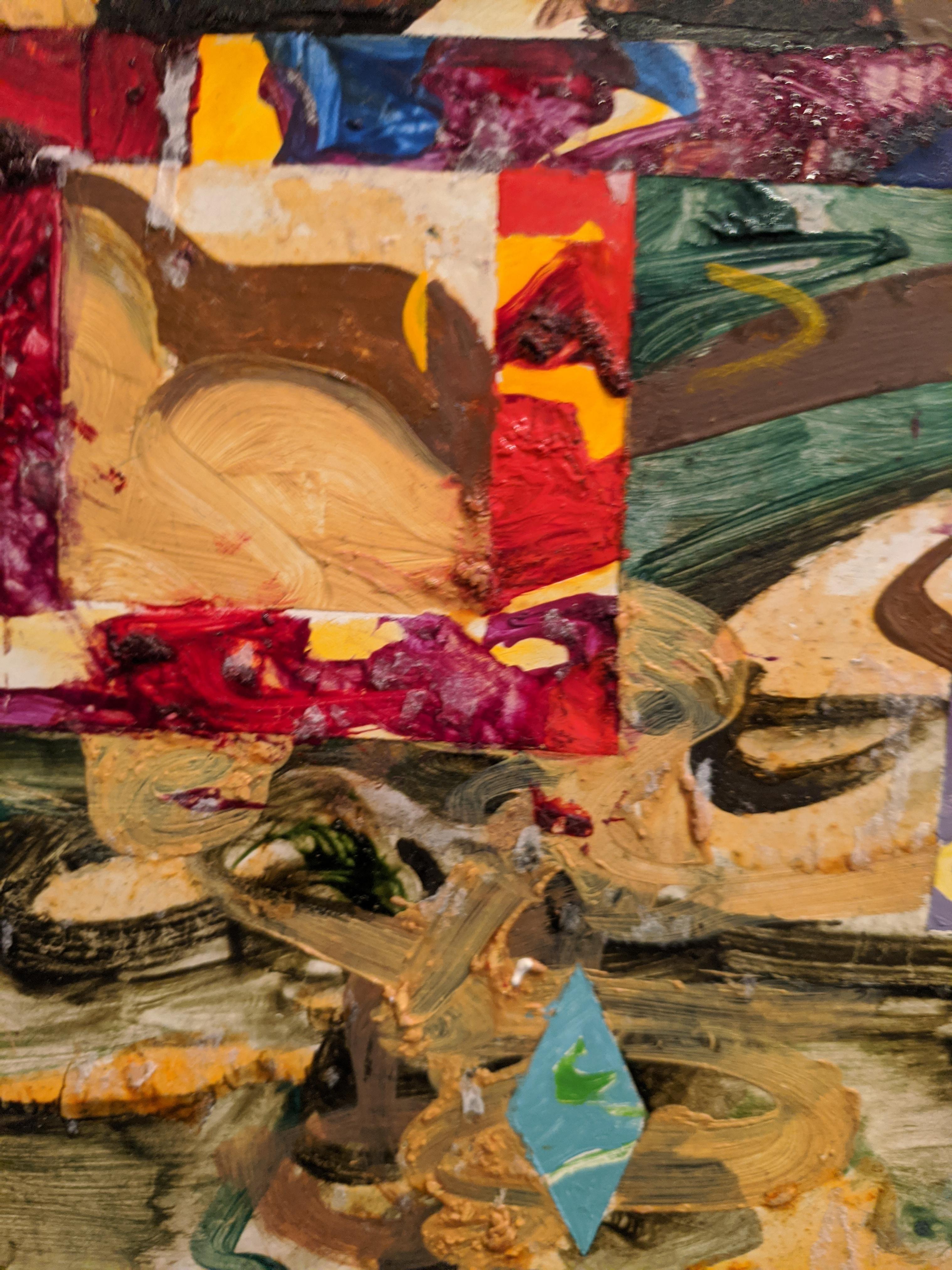 Abstraktes abstraktes Gemälde auf Holz - Der Knoten (2) im Angebot 18