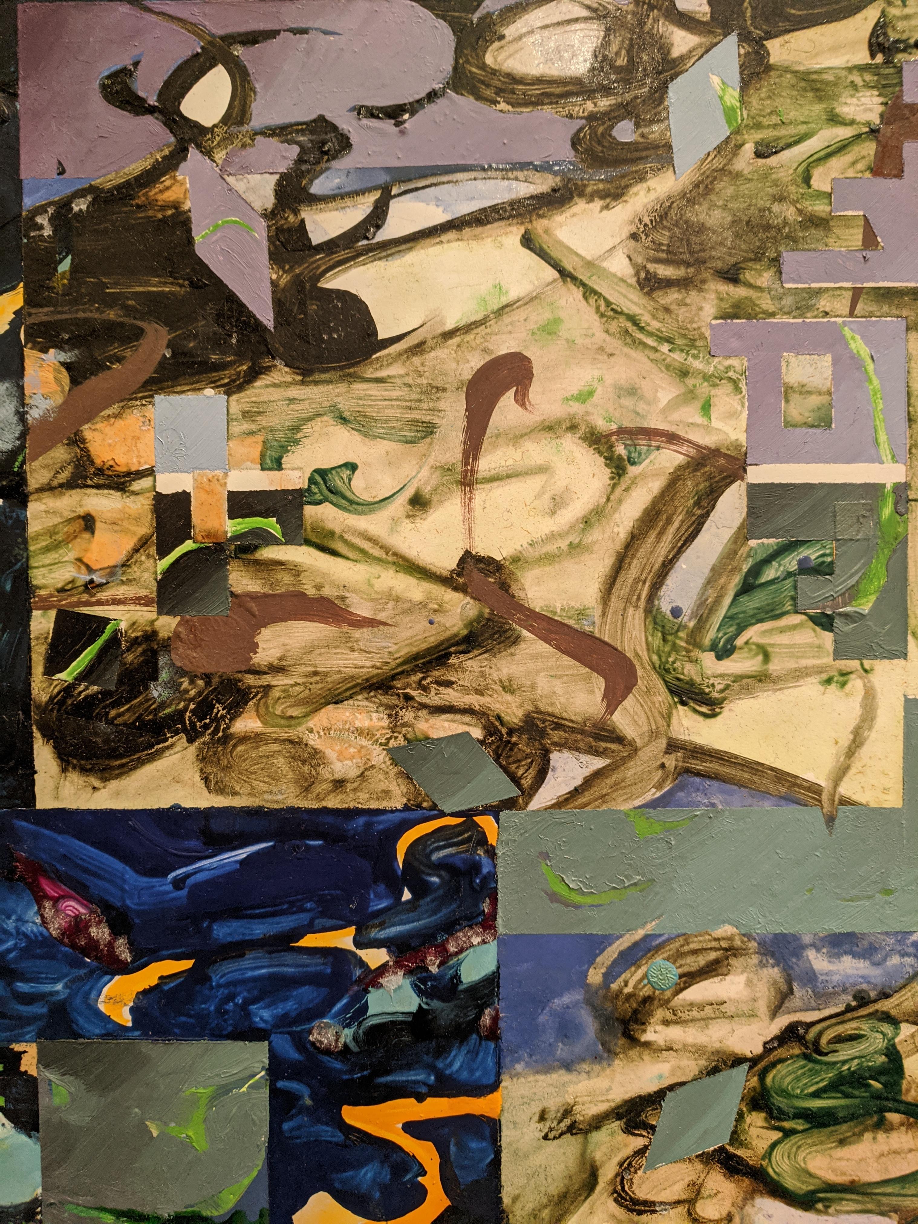 Pittura astratta su Wood - Il nodo (2) in vendita 6