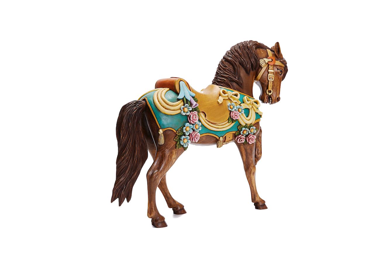 Caballo Carrusell / Carousell Pferd – mexikanische Volkskunst  Kaktus Fine Art – Sculpture von Miguel Martinez