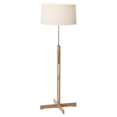 Miguel Milá 'FAD' Floor Lamp in Natural Oak and White Parchment for Santa & Cole