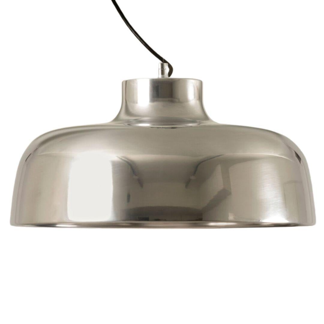 Mid-Century Modern Miguel Milá 'M68' Pendant Lamp in Chromed Aluminum for Santa & Cole For Sale