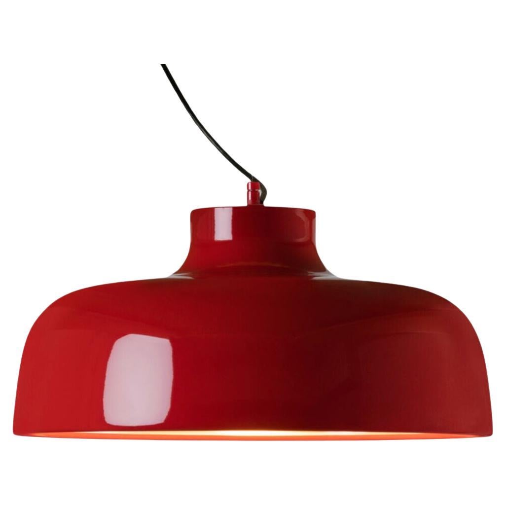 Lampe pendante Miguel Milá ''M68'' en aluminium rouge pour Santa & Cole en vente