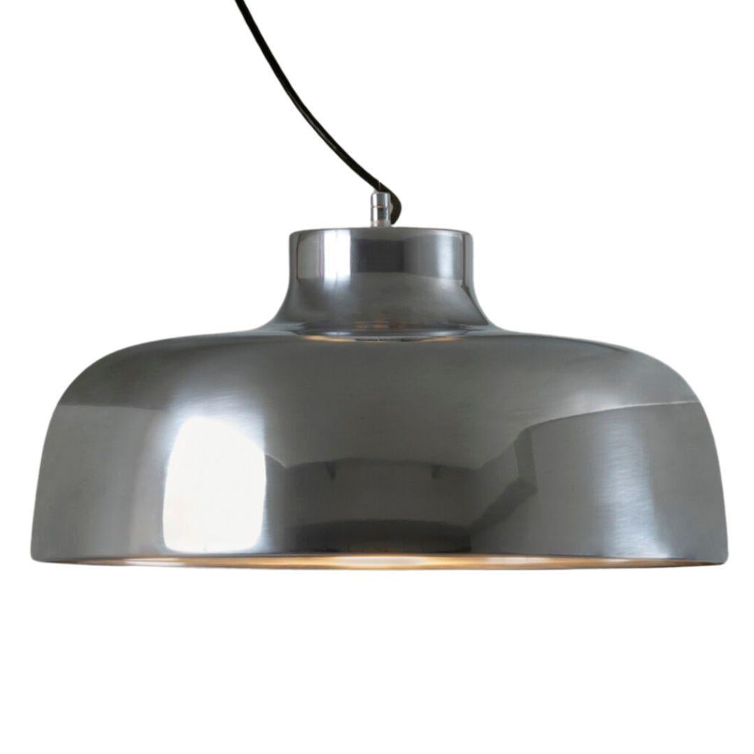 Miguel Milá 'M68' Pendant Lamp in White Aluminum for Santa & Cole For Sale 1