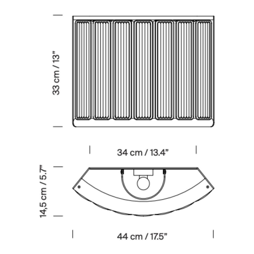 Lampe murale « Stadium » de Miguel Mila en verre et métal pour Santa & Cole en vente 1