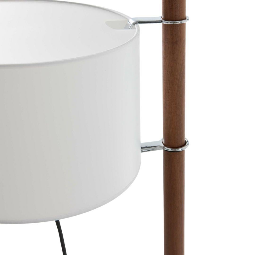 Miguel Milá 'TMM' Floor Lamp in Black Oak and White Parchment for Santa & Cole For Sale 6